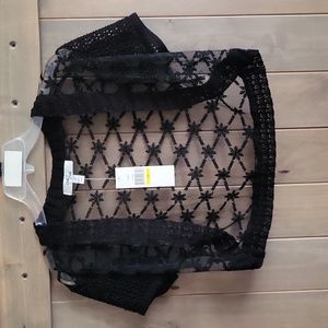 Black sheer bolero top